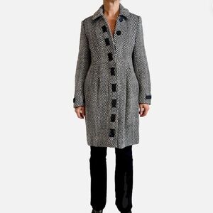 ROBERT RODRIGUES TWEED WOOL COAT, SIZE 2
